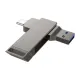 Флеш-накопичувач USB-A/C HOCO UD15 Clever USB3.2 Type-C 256GB Gray mag-6942007611596145083