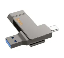 Флеш-накопичувач USB-A/C HOCO UD15 Clever USB3.2 Type-C 256GB Gray mag-6942007611596145083
