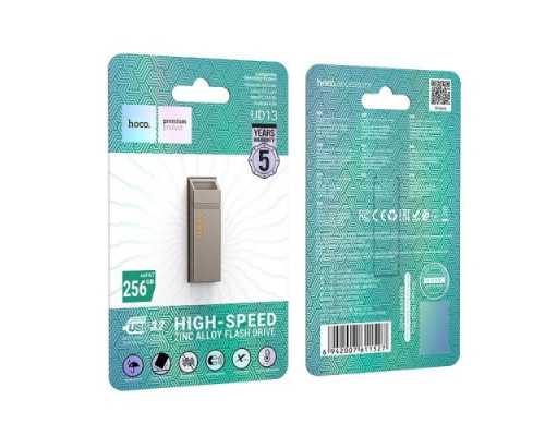 Флеш-накопичувач USB HOCO UD13 Clever USB3.2 USB flash drive 256GB Gray mag-694200761152735523