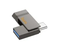 Флеш-накопичувач USB-A/C HOCO UD14 Clever USB3.2 Type-C mini flash drive 256GB metal gray mag-6942007611558144913