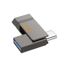 Флеш-накопичувач USB-A/C HOCO UD14 Clever USB3.2 Type-C mini flash drive 256GB metal gray mag-6942007611558144913