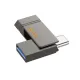 Флеш-накопичувач USB-A/C HOCO UD14 Clever USB3.2 Type-C mini flash drive 256GB metal gray mag-6942007611558144913