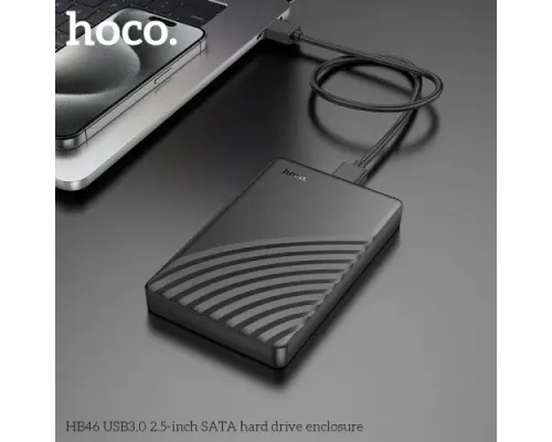 Корпус для SSD диска HOCO HB46 USB3.0 2.5-inch SATA hard drive enclosure 6TB Black mag-6942007628266144030