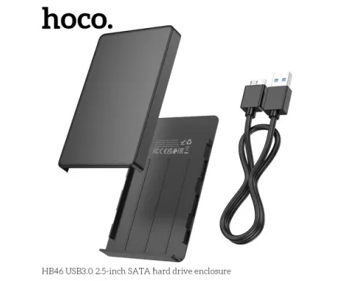 Корпус для SSD диска HOCO HB46 USB3.0 2.5-inch SATA hard drive enclosure 6TB Black mag-6942007628266144030