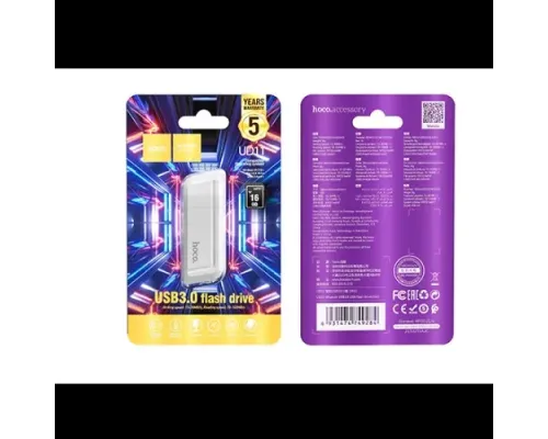 Флеш-накопичувач USB HOCO UD11 Wisdom USB 3.0 16Gb white mag-6931474749284145073