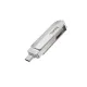 Флеш-накопичувач USB-A/C HOCO UD10 Wise Type-C USB flash drive 64Gb silver mag-6931474738660144438
