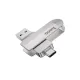 Флеш-накопичувач USB-A/C HOCO UD10 Wise Type-C USB flash drive 64Gb silver mag-6931474738660144438