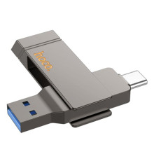 Флеш-накопичувач USB-A/C HOCO UD15 Clever USB3.2 Type-C 128GB Gray mag-6942007611589142410