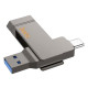 Флеш-накопичувач USB-A/C HOCO UD15 Clever USB3.2 Type-C 128GB Gray mag-6942007611589142410