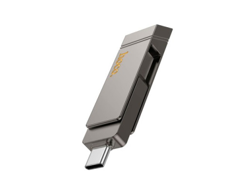 Флеш-накопичувач USB-A/C HOCO UD15 Clever USB3.2 Type-C 128GB Gray mag-6942007611589142410