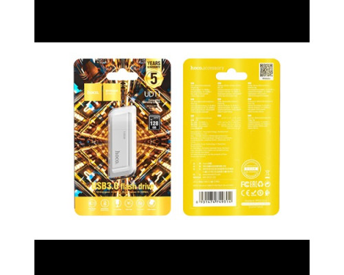 Флеш-накопичувач USB HOCO UD11 Wisdom USB 3.0 128Gb white mag-6931474749314134193
