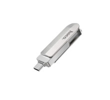 Флеш-накопичувач USB-A/C HOCO UD10 Wise Type-C USB flash drive 16Gb silver mag-6931474738646131546