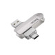 Флеш-накопичувач USB-A/C HOCO UD10 Wise Type-C USB flash drive 16Gb silver mag-6931474738646131546
