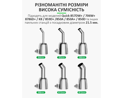 Насадка RELIFE 857 на фен для компресорної станції 45 градусів 5 мм PLS-00-00150755