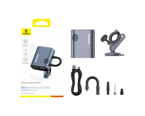 Автомобільний насос Baseus PrimeTrip Series Portable Bike Pump Cosmic Black (C11169000121-00)