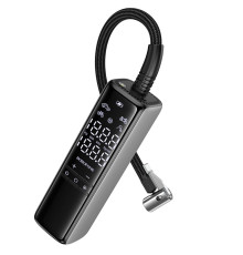 Автомобільний насос BOROFONE FC1 Flow intelligent air pump Black Gray (6941991112485)