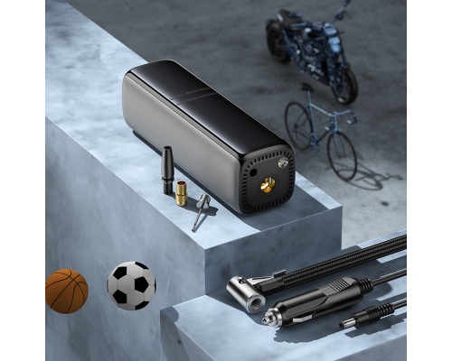 Автомобільний насос BOROFONE FC1 Flow intelligent air pump Black Gray (6941991112485)