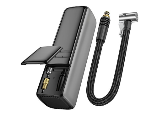 Автомобільний насос BOROFONE FC1 Flow intelligent air pump Black Gray (6941991112485)