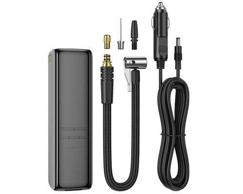 Автомобільний насос BOROFONE FC1 Flow intelligent air pump Black Gray (6941991112485)
