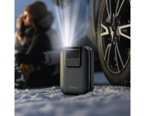 Автомобільний насос HOCO S53 Breeze portable smart air pump Black (6931474750136)