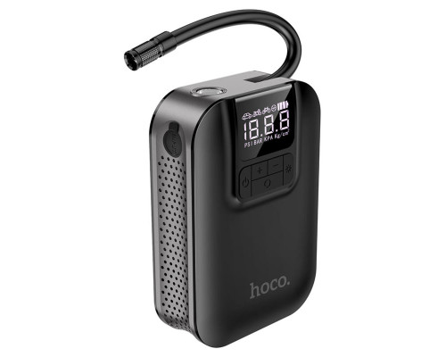 Автомобільний насос HOCO S53 Breeze portable smart air pump Black (6931474750136)