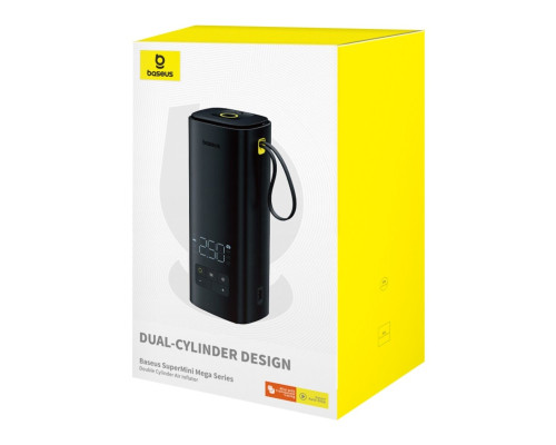 Автомобільний насос Baseus SuperMini Mega Series Double Cylinder Air Inflator Cluster Black (C11123202111-00)