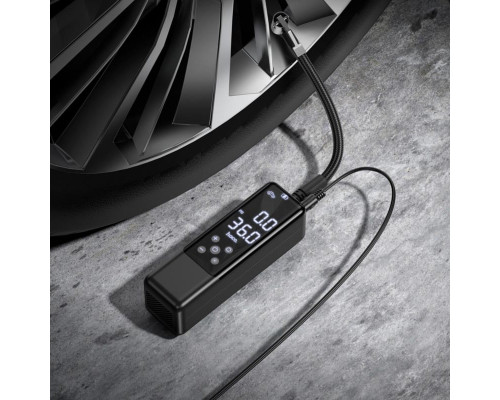 Автомобільний насос HOCO ZP5 May smart air pump Black (6931474795526)