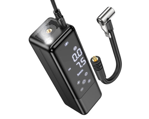 Автомобільний насос HOCO ZP5 May smart air pump Black (6931474795526)