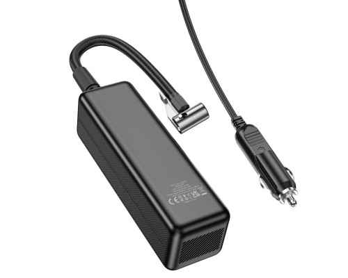 Автомобільний насос HOCO ZP5 May smart air pump Black (6931474795526)
