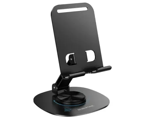 Тримач настільний BOROFONE BH138 Fit metal folding desktop stand чорний mag-6941991124501152232