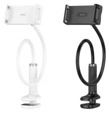 Тримач настільний Hoco HD10 Bamboo lazy stand Black mag-6942007639224145279