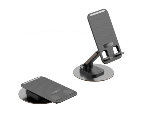 Настільний тримач XO C108 Small Disc Rotating 360° Metal Phone Holder Чорний mag-692068083231619802