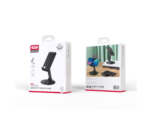 Настільний тримач XO C108 Small Disc Rotating 360° Metal Phone Holder Чорний mag-692068083231619802