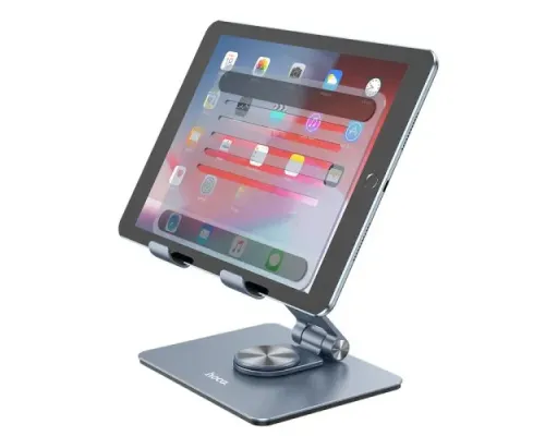 Підставка для планшета Hoco PH52 Might metal rotating tablet desktop holder Сіра mag-6931474788979146147