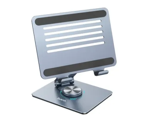 Підставка для планшета Hoco PH52 Might metal rotating tablet desktop holder Сіра mag-6931474788979146147