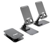 Тримач настільний Hoco PH50 Ivey folding rotatable desktop holder Black mag-6931474782861139631