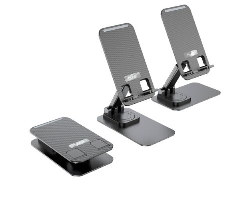 Тримач настільний Hoco PH50 Ivey folding rotatable desktop holder Black mag-6931474782861139631