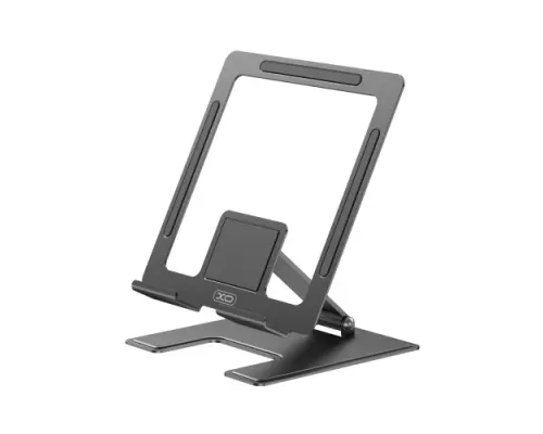 Настільний тримач XO C136 Small flat hollow all metal tablet holder Чорний mag-6920680845798147288