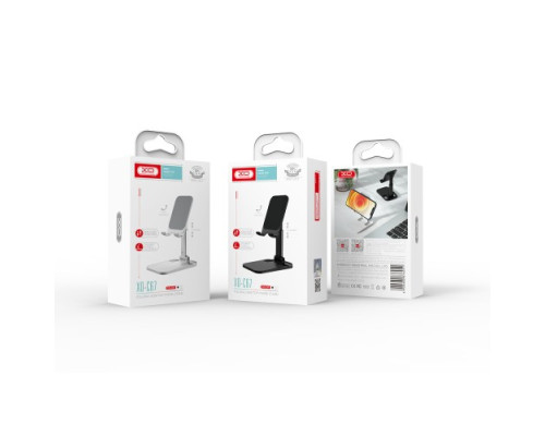 Настільний тримач XO C67 Aluminum alloy desktop holder for phone Чорний mag-692068087605119806