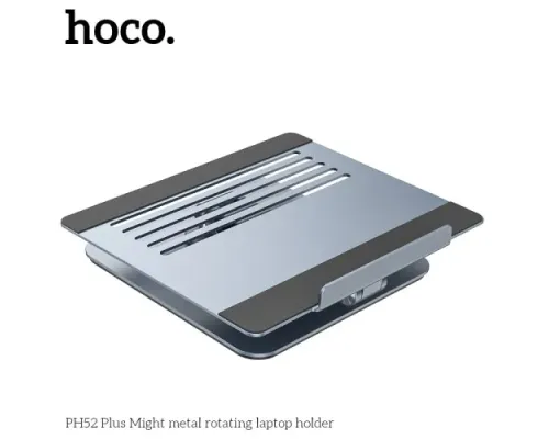 Підставка для ноутбука Hoco PH52 Plus Might metal rotating tablet desktop holder Сіра mag-6931474788986144386