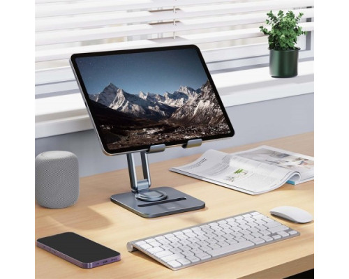 Підставка Baseus Desktop Biaxial Rotation Foldable Metal Stand (for Tablets) Grey B10431801811-00 mag-693217263026354465