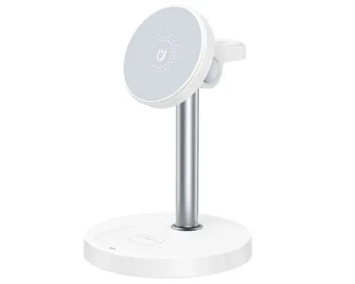 Настільний тримач XO CX038 Desktop Holder 15W 3-in-1 Wireless Charger (with Iron Piece) Білий mag-6975837582767147323