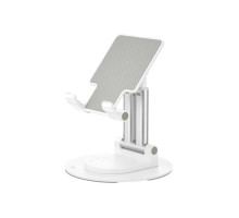 Настільний тримач XO C139 Desktop 360° rotating metal round base stand Білий mag-692068085627529894