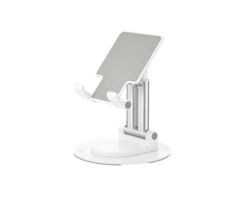 Настільний тримач XO C139 Desktop 360° rotating metal round base stand Білий mag-692068085627529894