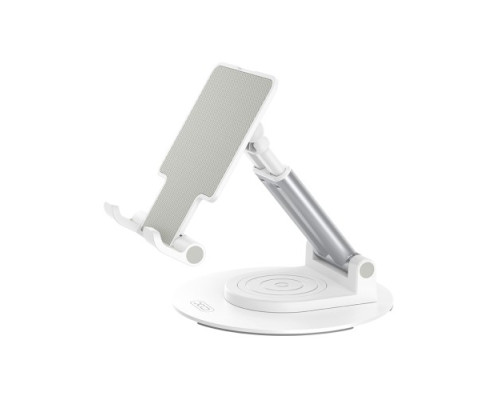 Настільний тримач XO C139 Desktop 360° rotating metal round base stand Білий mag-692068085627529894