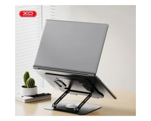 Настільний тримач XO C153 Metal Laptop Swivel Large Stand Чорний mag-6920680860548147312