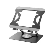 Настільний тримач XO C153 Metal Laptop Swivel Large Stand Чорний mag-6920680860548147312