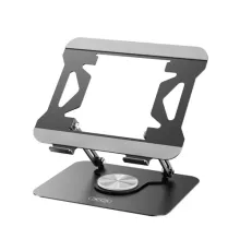 Настільний тримач XO C153 Metal Laptop Swivel Large Stand Чорний mag-6920680860548147312