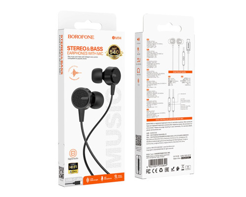 Навушники Borofone BM94 Type-C Колір Чорний 6941991115844 ma38437_3748627