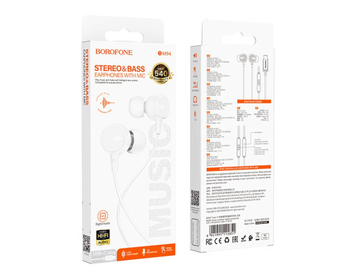 Навушники Borofone BM94 Type-C Колір Білий 6941991115851 ma38437_3748626